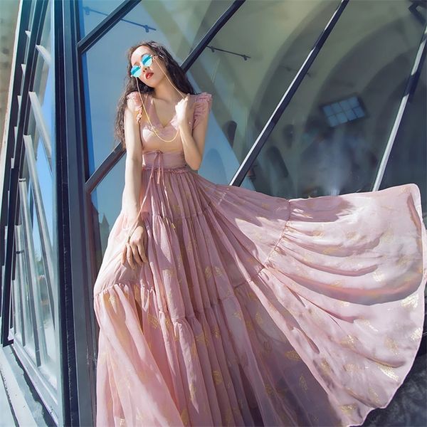 summer womans fashion dress romantic large hem pink gold printing chiffon elegant female x-long socialite maxi dresses, Black;gray
summer womans fashion dress romantic large hem pink gold printing chiffon elegant female x-long socialite maxi dresses, Black;gray