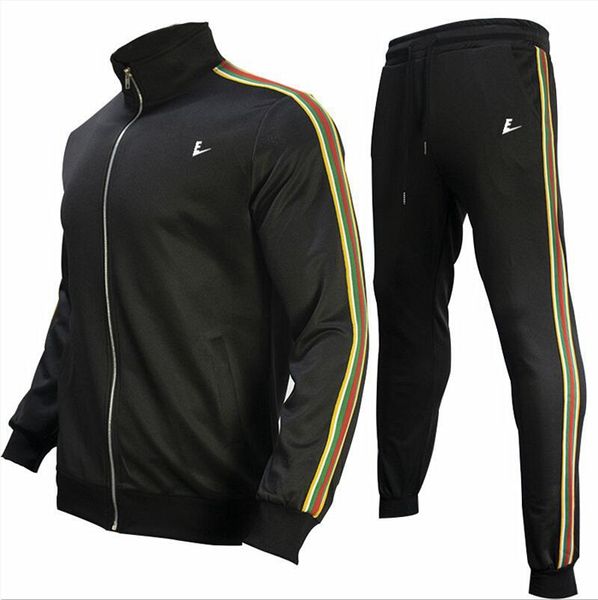 mens tracksuits activewear logo print sweatsuit zipper collar jacket coats and pants 2 piece sets black white striped sportswear autumn win, Gray
mens tracksuits activewear logo print sweatsuit zipper collar jacket coats and pants 2 piece sets black white striped sportswear autumn win, Gray