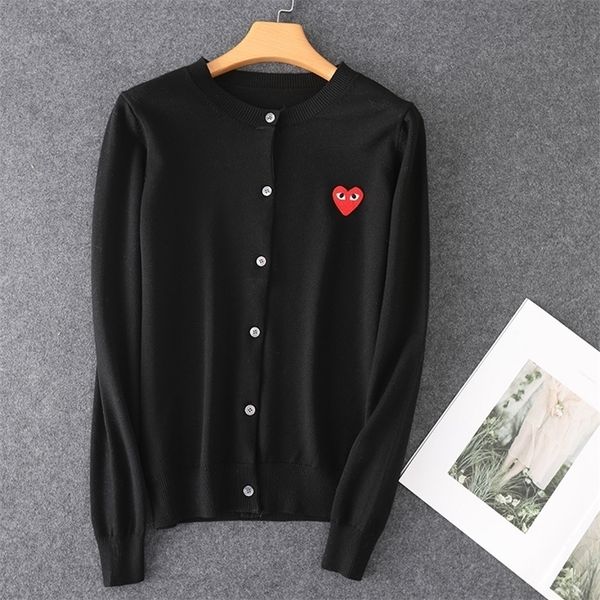 women's jackets couple sweater cardigan autumn long-sleeved o-neck and v-neck slim embroidery peach heart cardigan single-breasted swea, Black;brown
women's jackets couple sweater cardigan autumn long-sleeved o-neck and v-neck slim embroidery peach heart cardigan single-breasted swea, Black;brown