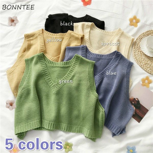 women's vests sweater vest women fashion simple solid spring fall ladies cropped sweaters all-match korean college female knitwear 2209, Black;white
women's vests sweater vest women fashion simple solid spring fall ladies cropped sweaters all-match korean college female knitwear 2209, Black;white