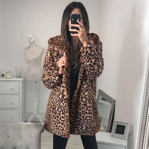 women's fur faux leopard elegant coat women spring autumn warm soft jacket female printed overcoat casual hooded lady outerwear 5xl 220, Black
women's fur faux leopard elegant coat women spring autumn warm soft jacket female printed overcoat casual hooded lady outerwear 5xl 220, Black