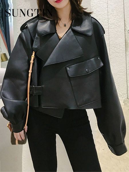 women's leather faux leather women s jackets sungtin women faux leather soft loose vintage biker coat short pockets motor pu black autu
women's leather faux leather women s jackets sungtin women faux leather soft loose vintage biker coat short pockets motor pu black autu