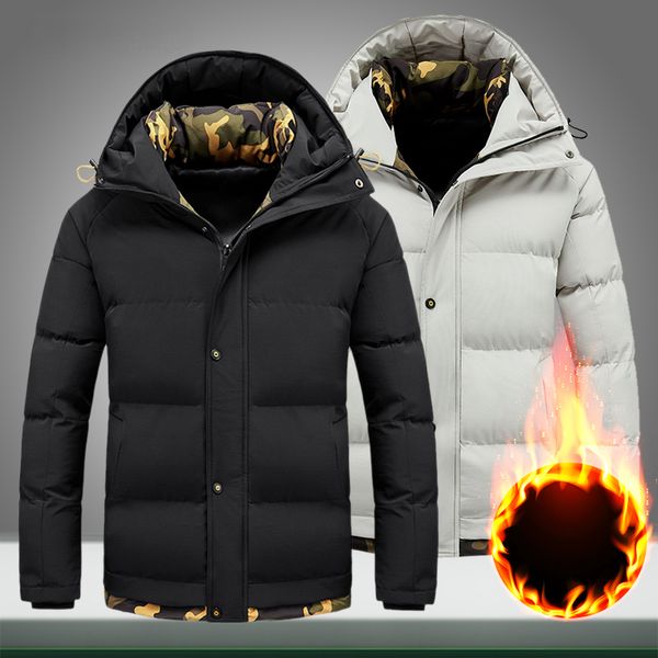 warm thick men parka jackets windproof winter new mens casual hooded outerwear coat male windbreak padded down jacket solid, Black
warm thick men parka jackets windproof winter new mens casual hooded outerwear coat male windbreak padded down jacket solid, Black