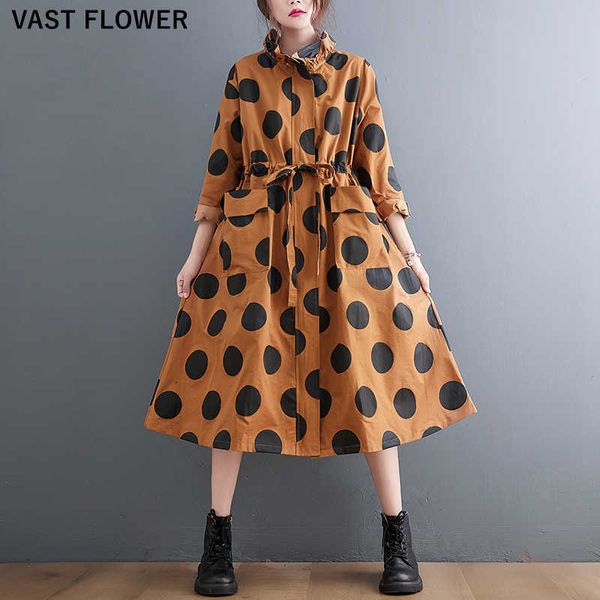trench coats 2022 autumn winter oversized polka dot long trench coat for women clothes stand collar drawstring fashion casual loose outerwea, Tan;black
trench coats 2022 autumn winter oversized polka dot long trench coat for women clothes stand collar drawstring fashion casual loose outerwea, Tan;black