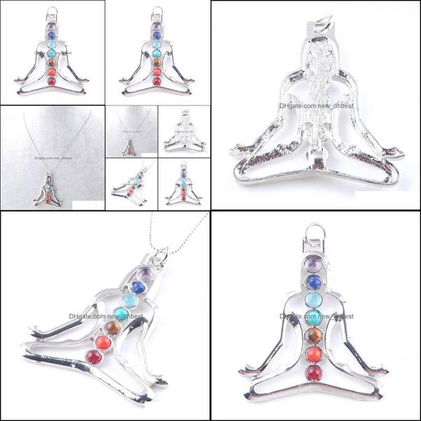 pendant necklaces 7 chakras natural stone meditating pendants health amet healing necklace 18" length jewelry charms pendant n3261 dr d, Silver
pendant necklaces 7 chakras natural stone meditating pendants health amet healing necklace 18" length jewelry charms pendant n3261 dr d, Silver