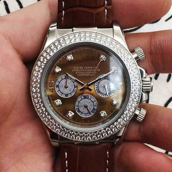 chronograph luxury mens mechanical watch stone six needle tongna fully automatic geneva for men wristwatches, Slivery;brown
chronograph luxury mens mechanical watch stone six needle tongna fully automatic geneva for men wristwatches, Slivery;brown