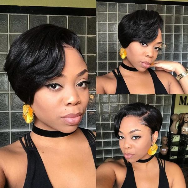 13x4x1 short bob straight wigs pre plucked bleached knots pixie cut hd transparent lace front natutal human hair wig, Black;brown
13x4x1 short bob straight wigs pre plucked bleached knots pixie cut hd transparent lace front natutal human hair wig, Black;brown