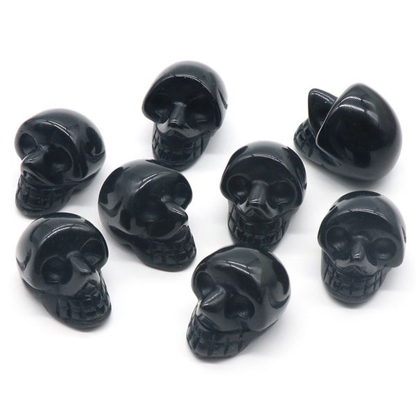 23mm natural obsidain skull head decor statue hand carved polished gemstone human skull figurine pocket reiki healing stone for home, Black
23mm natural obsidain skull head decor statue hand carved polished gemstone human skull figurine pocket reiki healing stone for home, Black