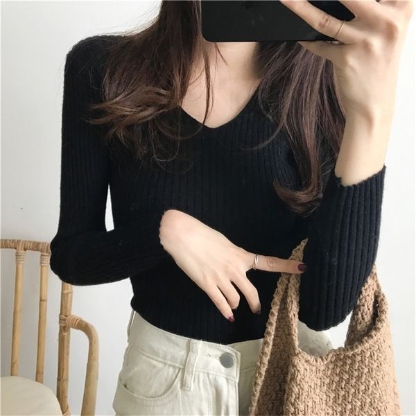 womens sweaters womens sweater autumn winter knitted pullovers vneck slim fit bottoming shirt solid soft knitwear jumpers basic sweaters 220, White;black
womens sweaters womens sweater autumn winter knitted pullovers vneck slim fit bottoming shirt solid soft knitwear jumpers basic sweaters 220, White;black
