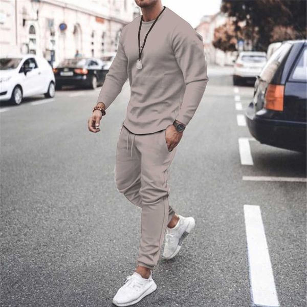 men's tracksuits autumn new men's sportswear casual solid color sports suit long sleeve tshirt piece pants fashion jogging fitness, Gray
men's tracksuits autumn new men's sportswear casual solid color sports suit long sleeve tshirt piece pants fashion jogging fitness, Gray