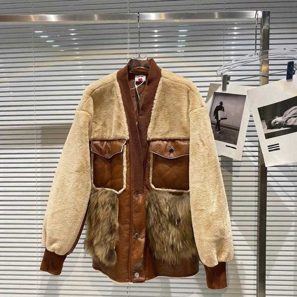 women's fur faux winter women clothes heavy stitching integrated thick warm jacket streetwear loose temperament leather coat abrigos t2, Black
women's fur faux winter women clothes heavy stitching integrated thick warm jacket streetwear loose temperament leather coat abrigos t2, Black