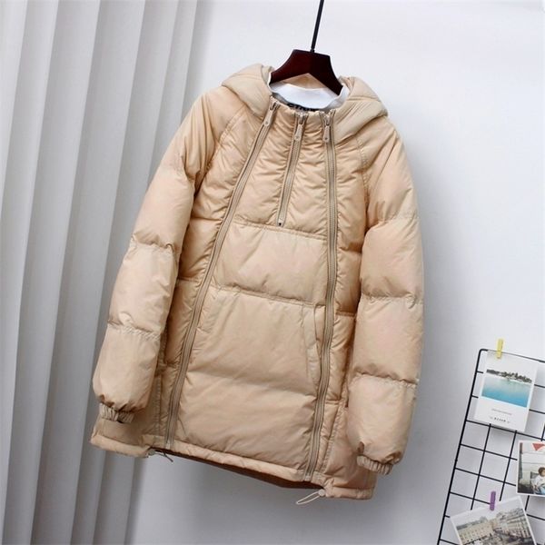 womens down parkas down jacket womens midlength white duck down multizip fashion a version loose and thin pullover sweater warm jacket trend, Black
womens down parkas down jacket womens midlength white duck down multizip fashion a version loose and thin pullover sweater warm jacket trend, Black