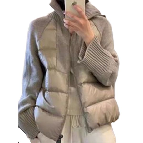 women's jackets winter new korean version stitching cashmere sweater short down cotton jacket jacket women, Black;brown
women's jackets winter new korean version stitching cashmere sweater short down cotton jacket jacket women, Black;brown
