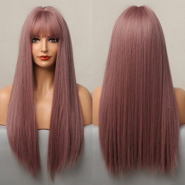 popular l long straight synthetic wigs bangs cosplay party heat resistant fiber women hair, Black
popular l long straight synthetic wigs bangs cosplay party heat resistant fiber women hair, Black