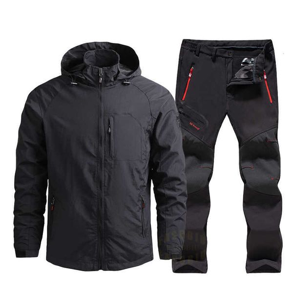 men's tracksuits autumn winter trend quick-drying set windbreaker thin casual hooded jacket men's outdoor breathable coat waterpro, Gray
men's tracksuits autumn winter trend quick-drying set windbreaker thin casual hooded jacket men's outdoor breathable coat waterpro, Gray