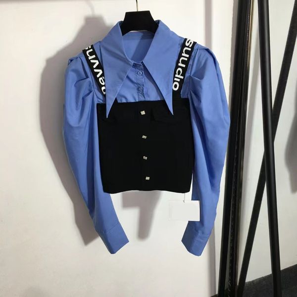 22 designer brand t shirts fashion t shirt women's letter new diamond button knit halter stitching fake two bubble long sleeve white bl
22 designer brand t shirts fashion t shirt women's letter new diamond button knit halter stitching fake two bubble long sleeve white bl