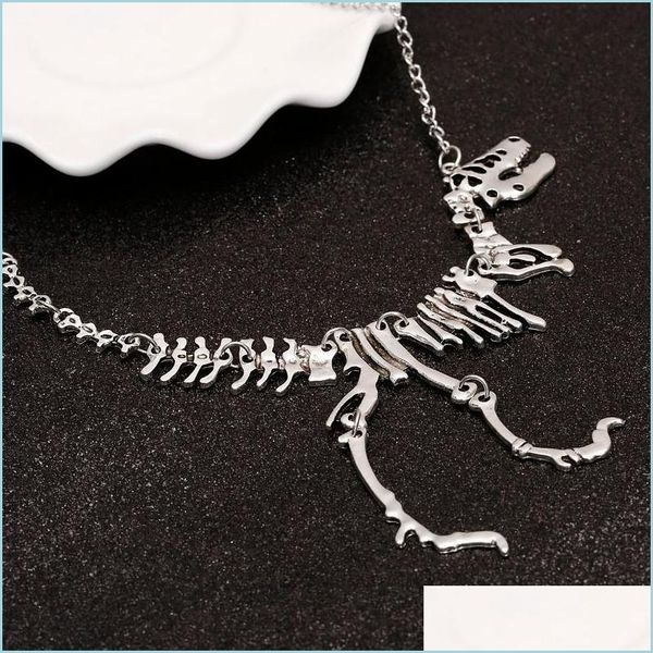 pendant necklaces dinosaur necklace gothic tyrannosaurus rex skeleton pendant for women charm dragon bone alloy collares sier drop de dhe6m, Silver
pendant necklaces dinosaur necklace gothic tyrannosaurus rex skeleton pendant for women charm dragon bone alloy collares sier drop de dhe6m, Silver