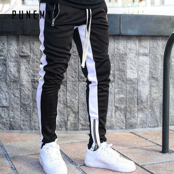 men's pants fashion side stripe cotton hop trousers joggers loose streetwear sweatpants t220928, Black
men's pants fashion side stripe cotton hop trousers joggers loose streetwear sweatpants t220928, Black