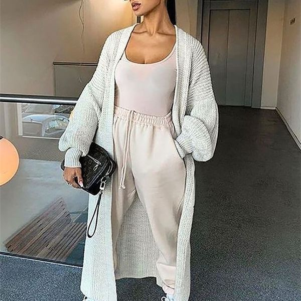women's knits tees fashion warm knitted oversized sweater cardigan women casual long lantern sleeve jumper outwear autumn winter soft l, White
women's knits tees fashion warm knitted oversized sweater cardigan women casual long lantern sleeve jumper outwear autumn winter soft l, White