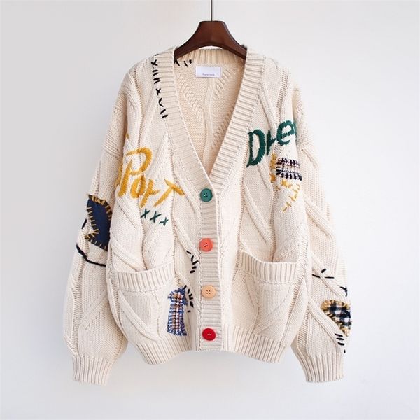 women's knits tees autumn winter women cardigans warm knitted sweater jacket pocket embroidery fashion knit cardigan coat lady loose sw, White
women's knits tees autumn winter women cardigans warm knitted sweater jacket pocket embroidery fashion knit cardigan coat lady loose sw, White