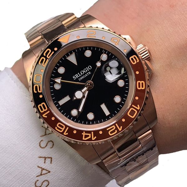 mens watches automatic mechanical watch 40mm red black bezel sapphire business wristwatch montre de luxe gifts, Slivery;brown
mens watches automatic mechanical watch 40mm red black bezel sapphire business wristwatch montre de luxe gifts, Slivery;brown