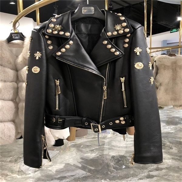 women's leather faux leather women s jackets levlmoly design autumn sheepskin leather motorcycle short 220928, Black
women's leather faux leather women s jackets levlmoly design autumn sheepskin leather motorcycle short 220928, Black