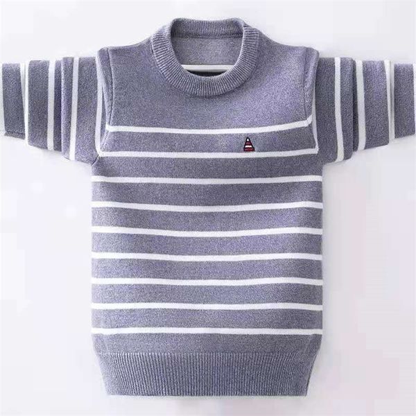 pullover kids sweater autumn winter striped design children plus velvet knit warm outerwear fo teen boys 110-170 wear 220929, Blue
pullover kids sweater autumn winter striped design children plus velvet knit warm outerwear fo teen boys 110-170 wear 220929, Blue