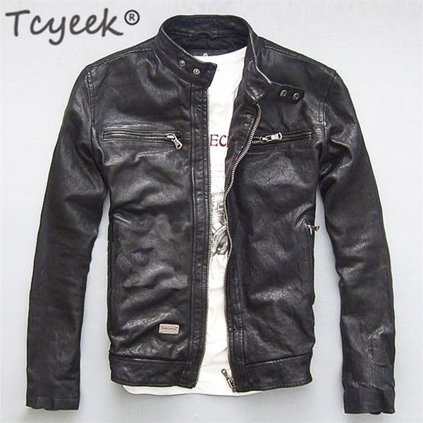 men's leather faux tcyeek genuine jacket men real sheep goat black brown male bomber motorcycle jackets spring autumn mens clothes l1 2
men's leather faux tcyeek genuine jacket men real sheep goat black brown male bomber motorcycle jackets spring autumn mens clothes l1 2