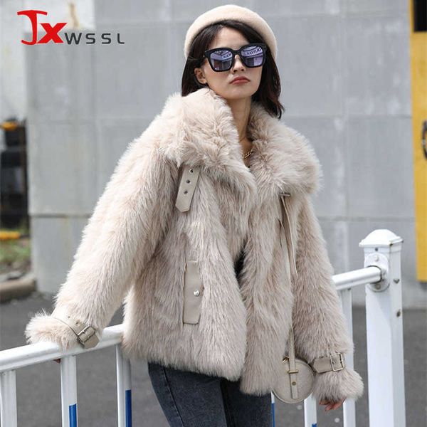 women's fur faux coat for woman 2022 winter thick warm plush leather stitching luxurious soft jacket t220928, Black
women's fur faux coat for woman 2022 winter thick warm plush leather stitching luxurious soft jacket t220928, Black