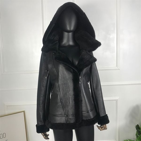 womens fur faux coats jackets real sheepskin biker jacket autumn winter women casual fashion 220929, Black
womens fur faux coats jackets real sheepskin biker jacket autumn winter women casual fashion 220929, Black
