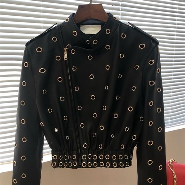 women's leather faux leather women s jackets lautaro autumn short double sided hollow pu leather jacket women rivet zipper cool high en, Black
women's leather faux leather women s jackets lautaro autumn short double sided hollow pu leather jacket women rivet zipper cool high en, Black