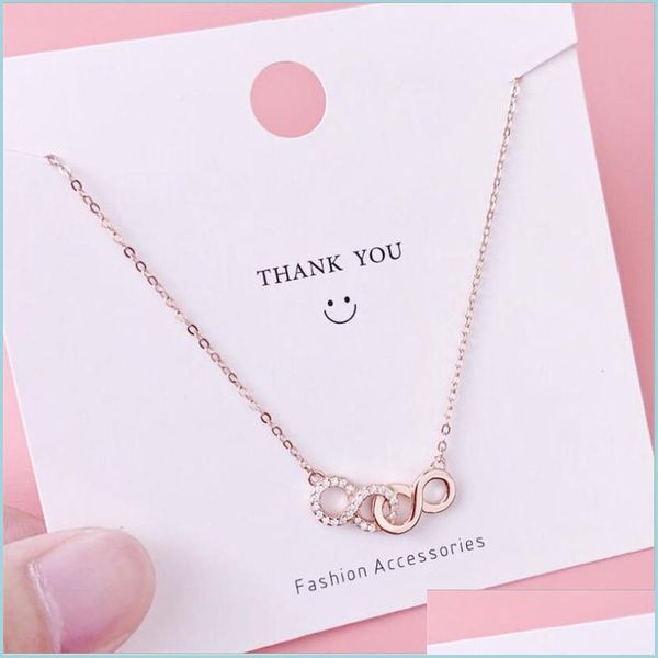 pendant necklaces delicate 925 sterling sier double infinite necklaces for women zircon chain personalized necklace gift ins collares dhloz, Silver
pendant necklaces delicate 925 sterling sier double infinite necklaces for women zircon chain personalized necklace gift ins collares dhloz, Silver