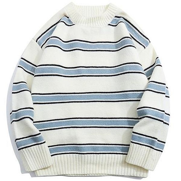 mens sweaters striped harajuku oversized sweater autumn japanese style round neck spliced color loose couples hip hop knitted sweater 220929, White;black
mens sweaters striped harajuku oversized sweater autumn japanese style round neck spliced color loose couples hip hop knitted sweater 220929, White;black