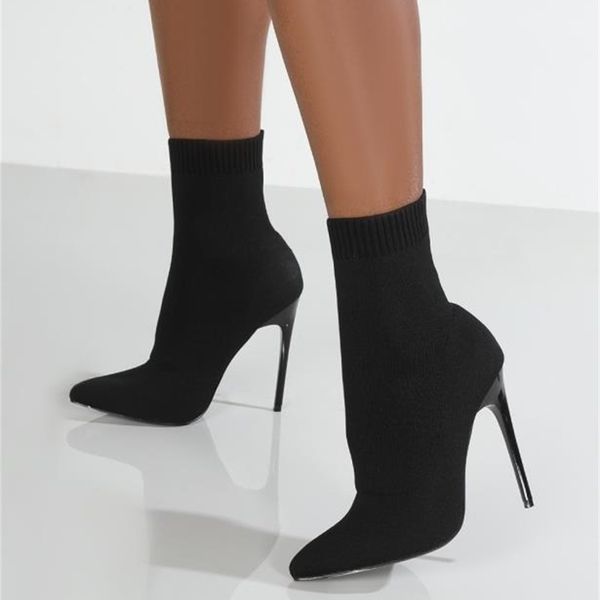 boots sock knitting stretch high heels for women fashion shoes spring autumn ankle booties female 220928, Black
boots sock knitting stretch high heels for women fashion shoes spring autumn ankle booties female 220928, Black
