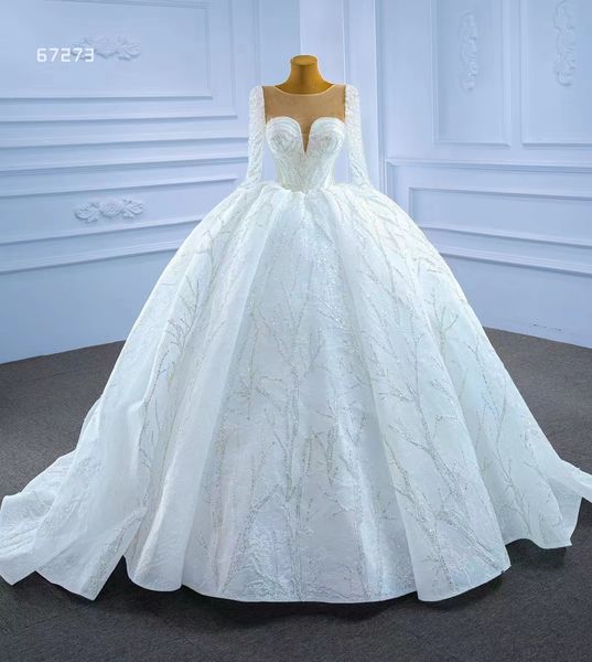 sweetheart wedding dresses elegant luxurious long-sleeved neck bridal dress sm67273, White
sweetheart wedding dresses elegant luxurious long-sleeved neck bridal dress sm67273, White