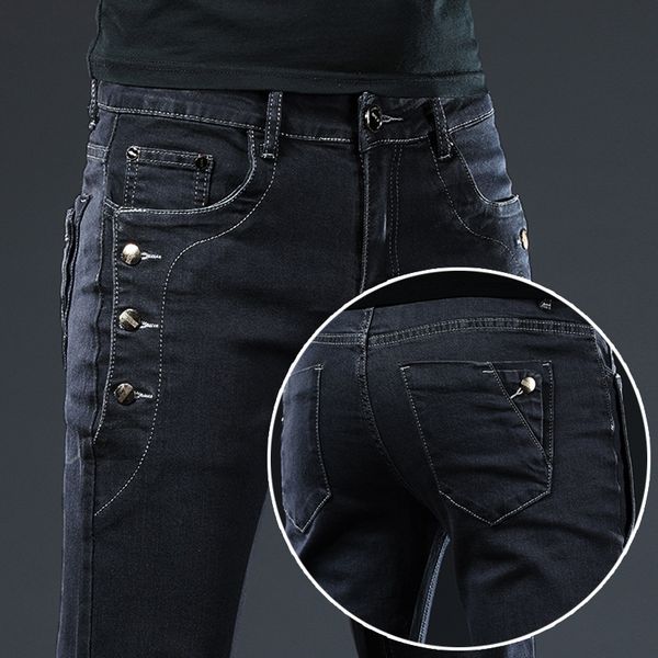 men's jeans cotton men jeans pants lace up denim trousers black pants skinny slim hip hop sportswear elastic waist male trousers 220929, Blue
men's jeans cotton men jeans pants lace up denim trousers black pants skinny slim hip hop sportswear elastic waist male trousers 220929, Blue