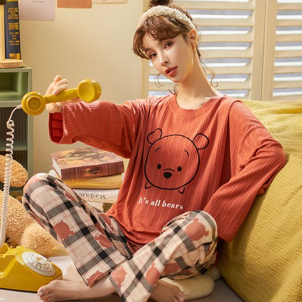 women's sleepwear spring autumn polyester cartoon girls pajama sets women pyjamas plaid sleepwear pijama mujer homewear clothing nightw, Black;red
women's sleepwear spring autumn polyester cartoon girls pajama sets women pyjamas plaid sleepwear pijama mujer homewear clothing nightw, Black;red