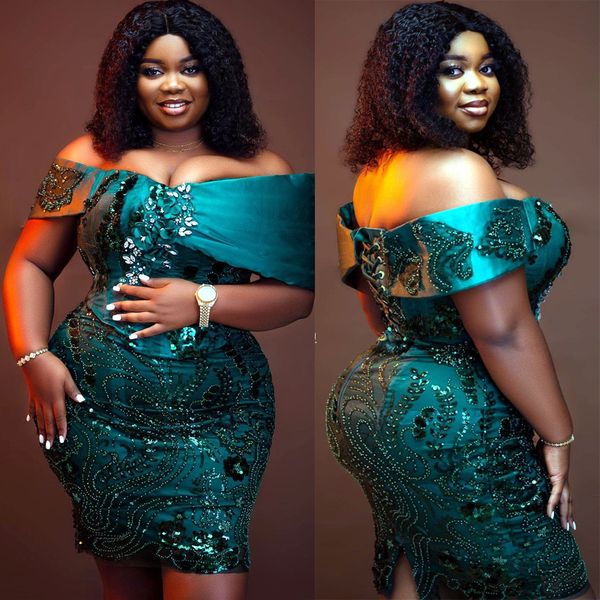 2022 arabic aso ebi sequined lace prom dresses sheath short evening formal party second reception birthday engagement gowns dress zj867, Black
2022 arabic aso ebi sequined lace prom dresses sheath short evening formal party second reception birthday engagement gowns dress zj867, Black