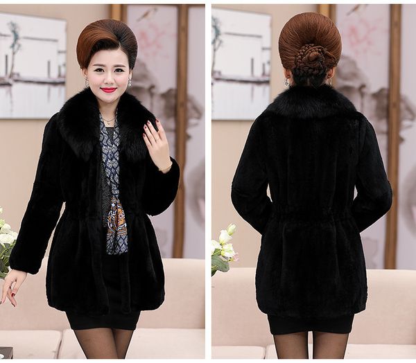 women plus size winter coats imitation fox fur collar casual fashion leisure street slim fit long sleeves outerwear mid-length 3 color jacke, Black
women plus size winter coats imitation fox fur collar casual fashion leisure street slim fit long sleeves outerwear mid-length 3 color jacke, Black