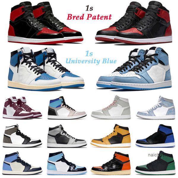 1s high og basketball shoes bred patent men women 1 bordeaux prototype hyper royal university blue dark mocha mens trainers s designer shoes, Black
1s high og basketball shoes bred patent men women 1 bordeaux prototype hyper royal university blue dark mocha mens trainers s designer shoes, Black