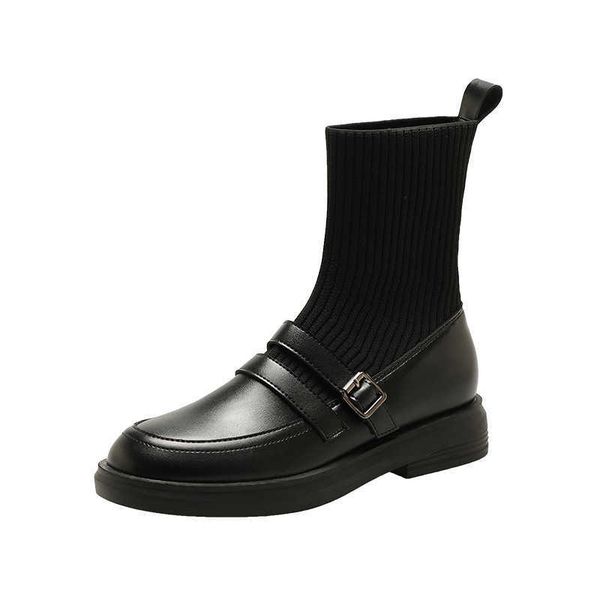 boots slim women s english style elastic socks flat short spring and autumn martin boots 220926, Black
boots slim women s english style elastic socks flat short spring and autumn martin boots 220926, Black