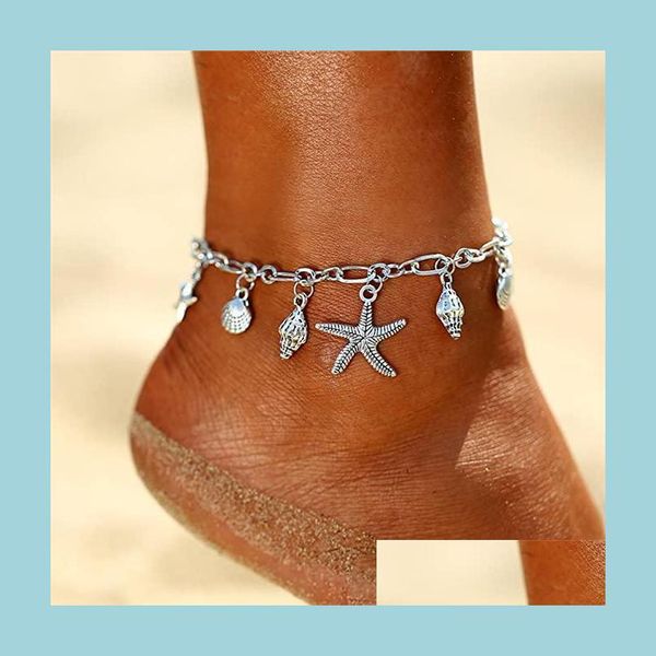 anklets bohemian starfish shell pendant anklets for women fashion sier color conch ankle bracelets on the leg boho beach accessories ot8ru, Red;blue
anklets bohemian starfish shell pendant anklets for women fashion sier color conch ankle bracelets on the leg boho beach accessories ot8ru, Red;blue