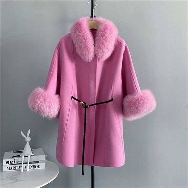 womens fur faux zdfurshighend doublefaced woolen wool cashmere coat midlength cuff korean style winter 220929, Black
womens fur faux zdfurshighend doublefaced woolen wool cashmere coat midlength cuff korean style winter 220929, Black