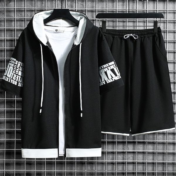 men's tracksuits fashion sets hooded summer casual sportswear men short sleeve zipper shorts 2 piece hip hop streetwear male tracksuit, Gray
men's tracksuits fashion sets hooded summer casual sportswear men short sleeve zipper shorts 2 piece hip hop streetwear male tracksuit, Gray