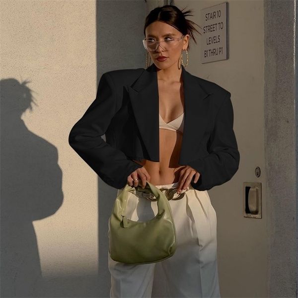 women's suits blazers for women solid fashion short black shoulder pad autumn casual long sleeve suit cropped and jackets woman clothin, White;black
women's suits blazers for women solid fashion short black shoulder pad autumn casual long sleeve suit cropped and jackets woman clothin, White;black