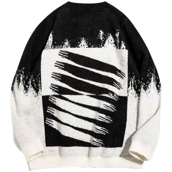 men's sweaters winter hip hop harajuku knitted sweater men woman streetwear graffiti tiedye vintage retro pullover couples fashion swea, White;black
men's sweaters winter hip hop harajuku knitted sweater men woman streetwear graffiti tiedye vintage retro pullover couples fashion swea, White;black