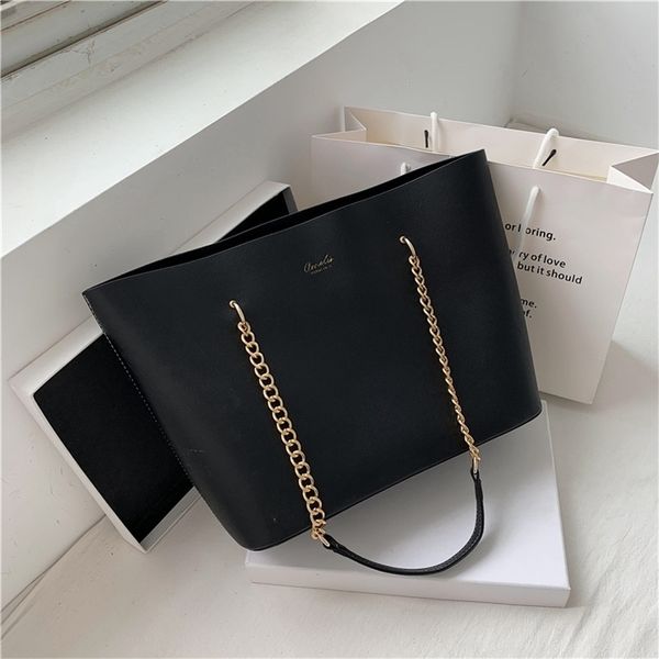 evening bags black pu leather shoulder for women handbag chain design large capacity tote luxury shopper hand female 220928
evening bags black pu leather shoulder for women handbag chain design large capacity tote luxury shopper hand female 220928