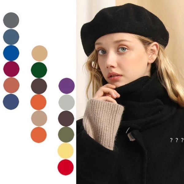 women girl berets hats warm wool winter beanie hat retro vintage plain beret solid color elegant winter caps zzb15879, Blue;gray
women girl berets hats warm wool winter beanie hat retro vintage plain beret solid color elegant winter caps zzb15879, Blue;gray