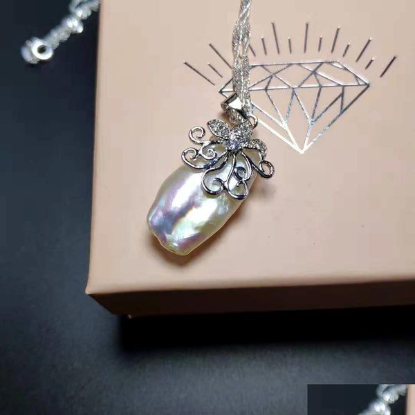 pendant necklaces 100% pearl necklace for women baroque 925 sier pendant handmade fashion jewelry with chain gift drop delivery 2021 dhcjy, Silver
pendant necklaces 100% pearl necklace for women baroque 925 sier pendant handmade fashion jewelry with chain gift drop delivery 2021 dhcjy, Silver