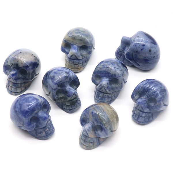 23mm natural sodalite skull head decor statue hand carved polished gemstone human skull figurine pocket reiki healing stone for home, Black
23mm natural sodalite skull head decor statue hand carved polished gemstone human skull figurine pocket reiki healing stone for home, Black